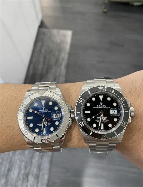 rolex solid gold yachtmaster vs submariner|Rolex yachtmaster vs submariner.